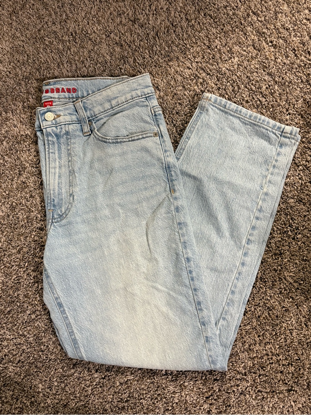 Lucky Brand Light Wash Boy Midrise Relaxed Straight Jeans